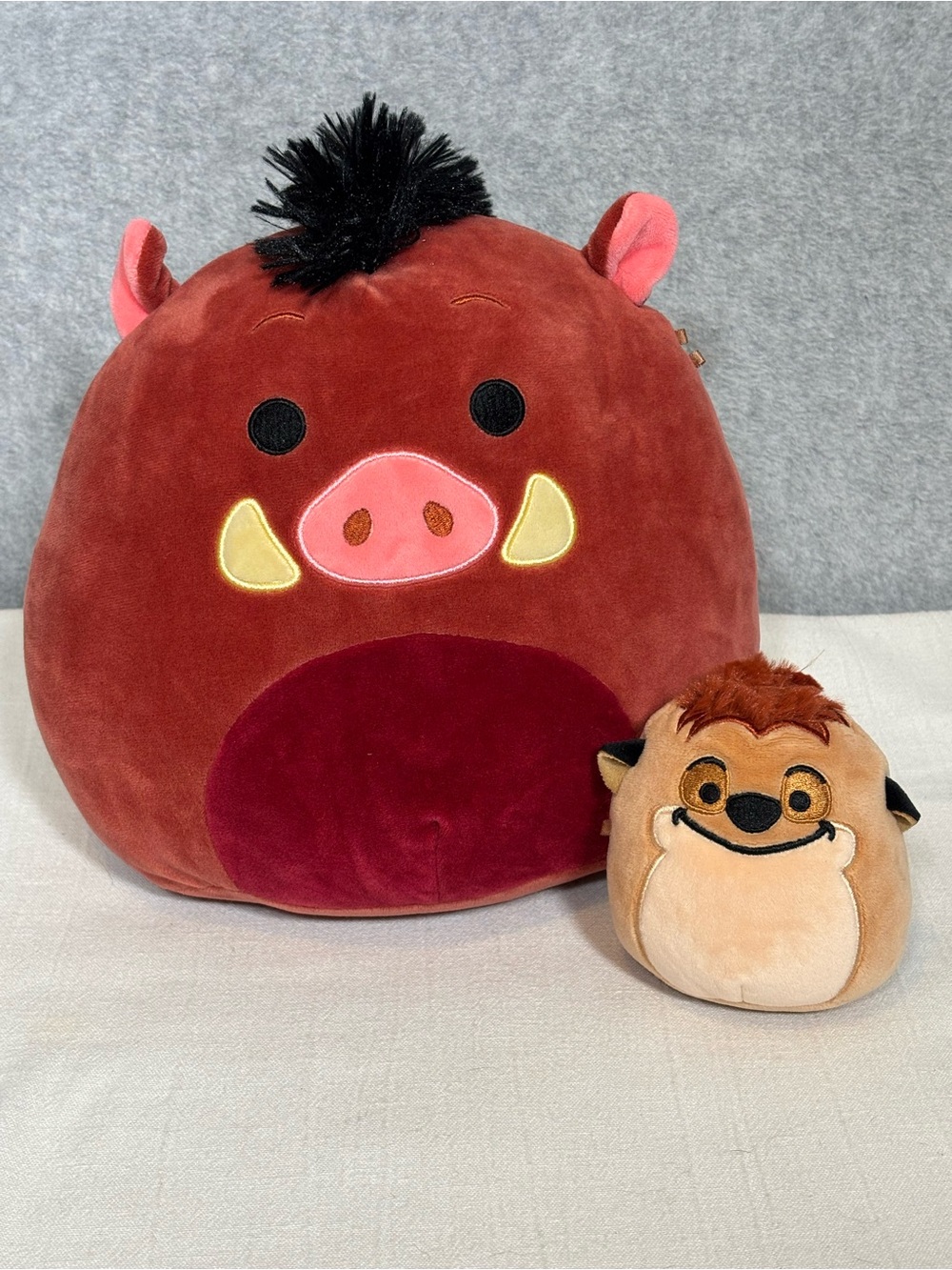 Squishmallows Disney The Lion King 2-Pack Duo Set Pumbaa and Timon Plush Toys